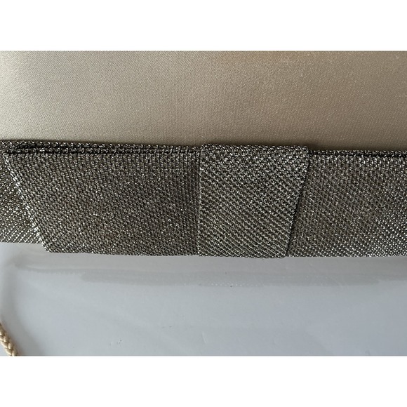 Lulu Townsend Gold Satin Evening Clutch Purse Rope Strap Formal Bag - Picture 6 of 9